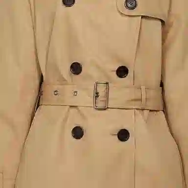 COACH Double-Breasted Trench Coat Khaki