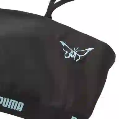 Puma x DUA LIPA Logo Print Sports Bra Black