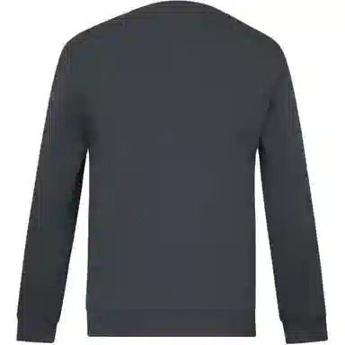 迪柯尼 纯色简约印花磨毛保暖圆领卫衣 男款 深灰