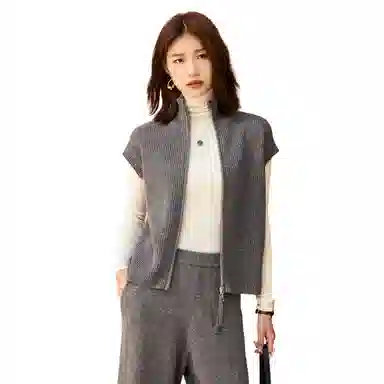 恒源祥 复古短袖针织衫 女款