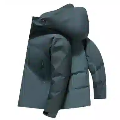 鸭鸭 薄款鹅绒三合一简约韩版休闲短款连帽冬装外套户外运动防风防水保暖冲锋羽绒服 男女同款