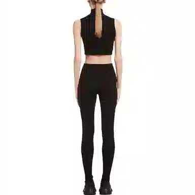 Prada Slim Mid-Rise Leggings Black