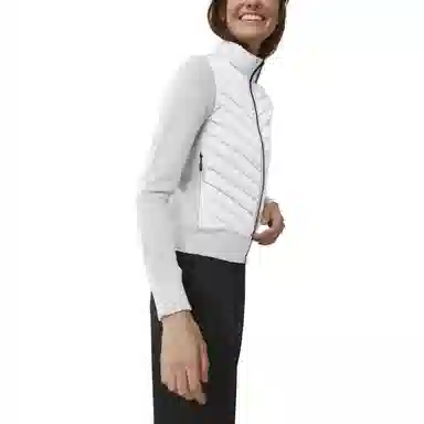 Canada Goose Hybridge Knit Jacket Black Label Contrast Trim Logo