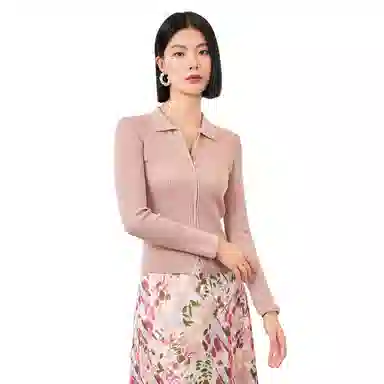 恒源祥 纯色长袖针织衫 女款