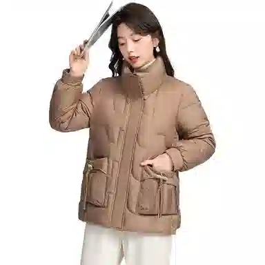 鸭鸭 新款短款立领时尚休闲保暖羽绒服 女款