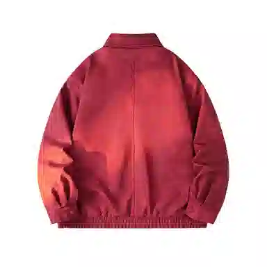 敦煌博物馆 美式复古翻领落肩流行脏脏元素休闲宽松百搭高街机车夹克外套 男女同款