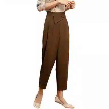 恒源祥 高腰不规则哈伦休闲裤 女款