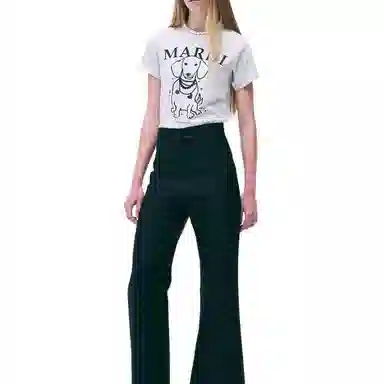 MARDI MERCREDI FW24 PEARL NECKLACE-OATMEAL BLACK T