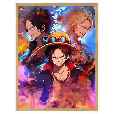 欧洛伊 动漫灯光画路飞索隆小夜灯 成品模型