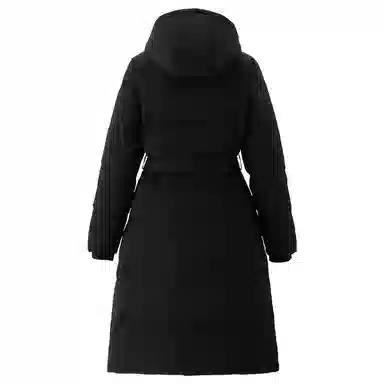 佐丹奴 腰带收腰连帽梭织长款羽绒服 女款