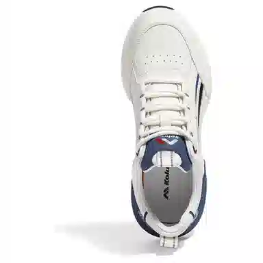 哥仑步 头层牛皮 简约舒适 时尚百搭 防滑透气增高 低帮 生活休闲鞋 男款 白蓝