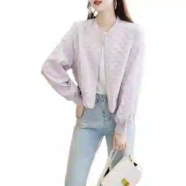 【dme】 菱格纯色棒球服 女款