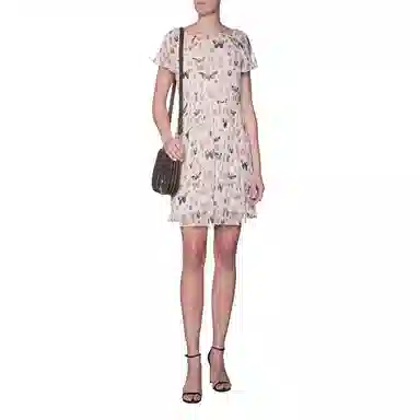 RED VALENTINO Insect Print Backless Dress