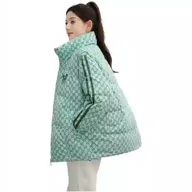 鸭鸭 花色立领合身羽绒服 女款