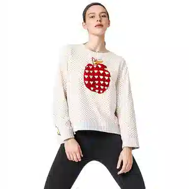 GUCCI FW22 Apple Jacquard Crewneck Sweater