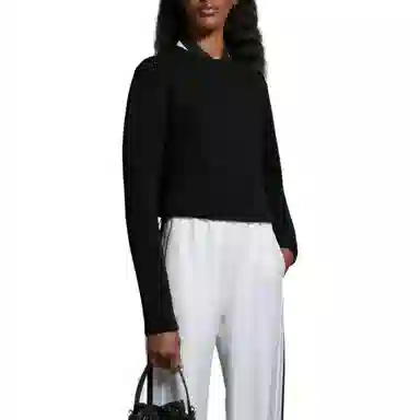 Moncler Embroidered Logo Cashmere Wool Jumper