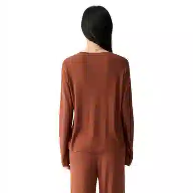 恒源祥 薄款纯色长袖圆领针织衫 女款