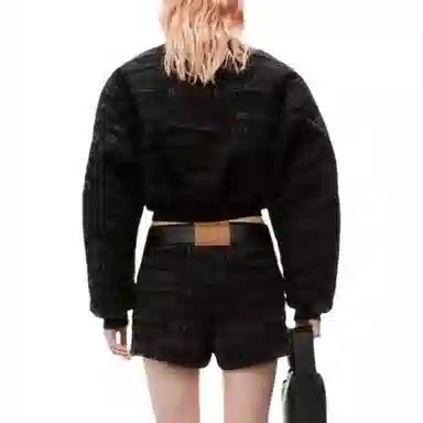Alexander Wang Letter Print Zip Jacket Black