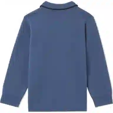 Burberry Bear Embroidered Polo Shirt Kids Blue