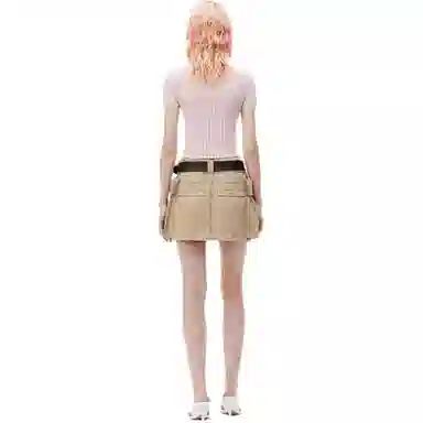 Alexander Wang FW24 Striped Slim Polo Pink