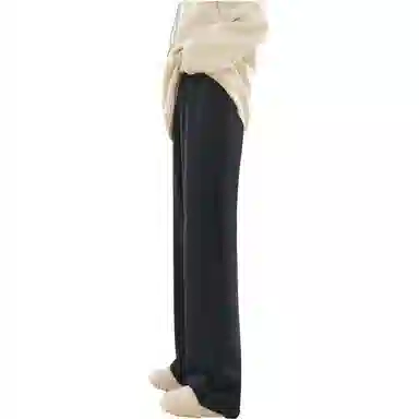 丝柏舍 纯色高腰休闲裤 女款 黑灰色