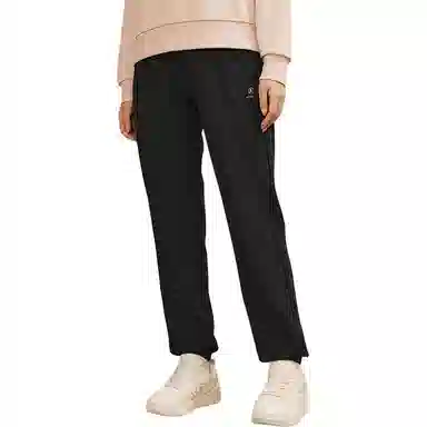 乔丹 纯色休闲百搭针织运动裤 女款 黑色