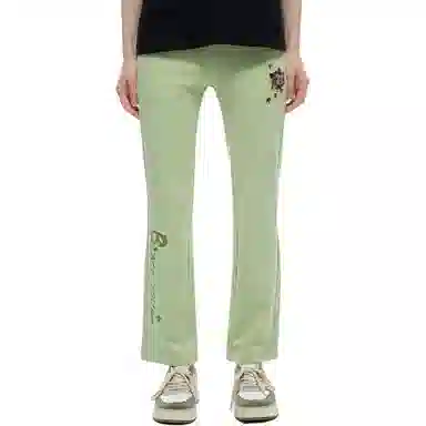 鬼洗 虎头刺绣微喇针织休闲裤 女款