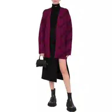 Balenciaga SS22 V-Neck Cardigan Purple