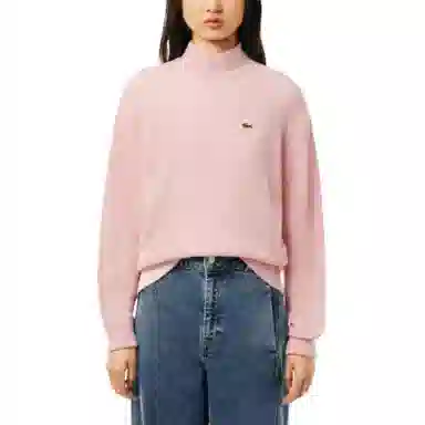 Lacoste High Neck Sweater Light Pink