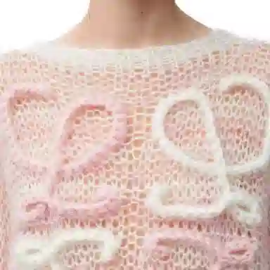 LOEWE x On FW24 Logo Jacquard Sweater Pink