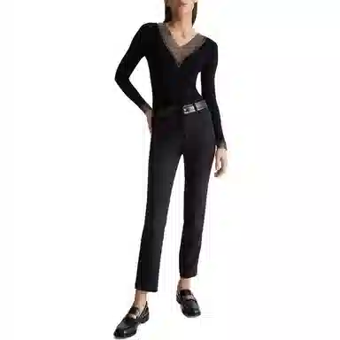 LIUJO UOMO SS23 Eco Friendly Jumper With Rhinestones V