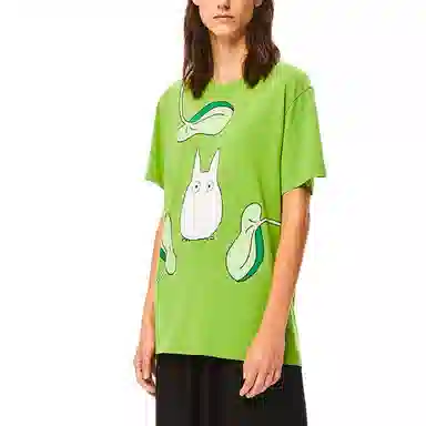 LOEWE x Totoro SS21 T-Shirt Green