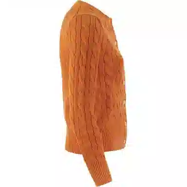 Polo Ralph Lauren Logo Crewneck Cardigan Orange