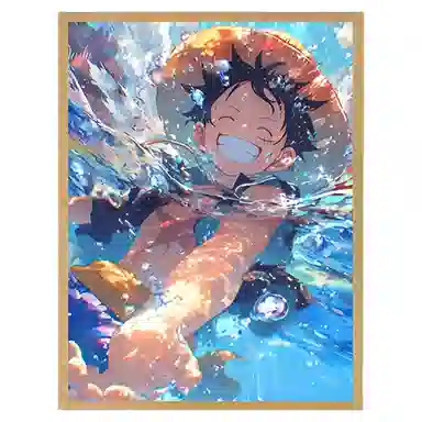 欧洛伊 动漫灯光画路飞索隆小夜灯 成品模型