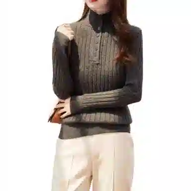 【dme】 新款半高领长袖针织衫 女款