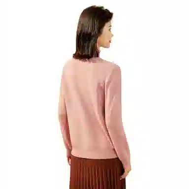 恒源祥 厚款保暖高领套头纯色毛衣 女款