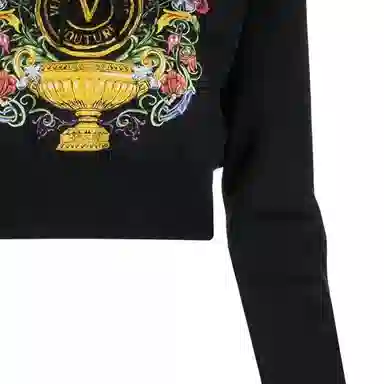 Versace Jeans Couture SS23 Floral Hoodie Black