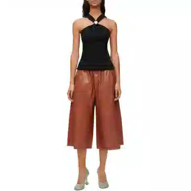LOEWE Cropped Trousers In Nappa Lambskin
