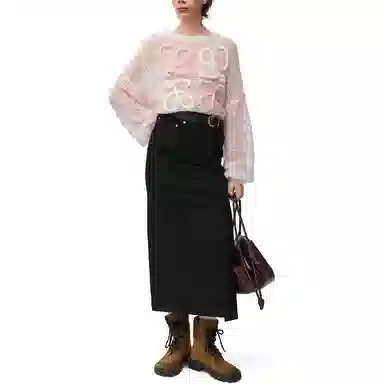 LOEWE x On FW24 Logo Jacquard Sweater Pink