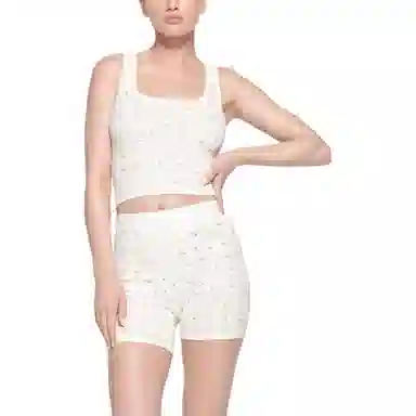 SKIMS Cotton Rib Tank Marigold Rosebud Print