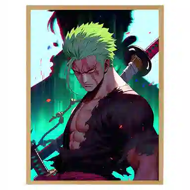 欧洛伊 动漫灯光画路飞索隆小夜灯 成品模型