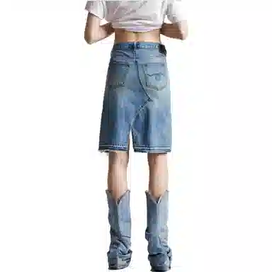 R13 Denim Skirt Blue