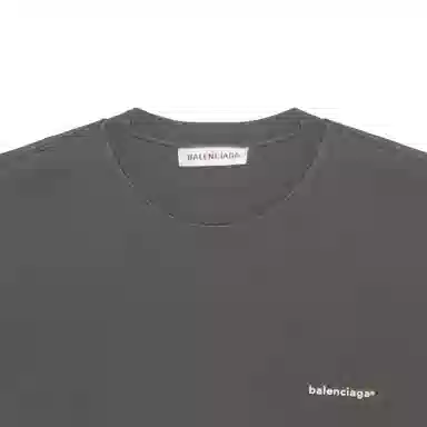 Balenciaga Logo Print T-Shirt Grey