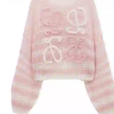 LOEWE x On FW24 Logo Jacquard Sweater Pink
