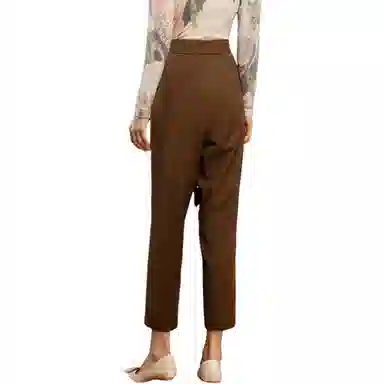 恒源祥 高腰不规则哈伦休闲裤 女款