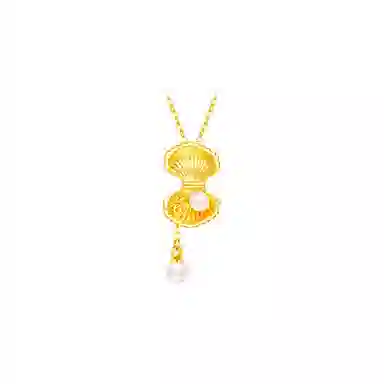 曼卡龙 垂爱小贝壳 足金 按克计价 黄金吊坠 女款