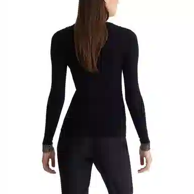 LIUJO UOMO SS23 Eco Friendly Jumper With Rhinestones V