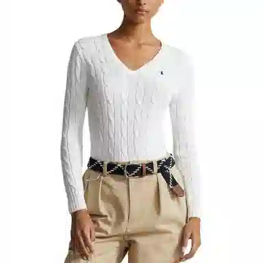 Polo Ralph Lauren Cable-Knit V-Neck Sweater