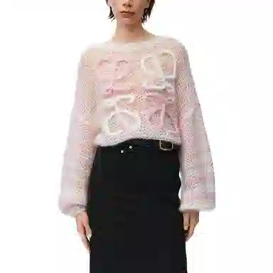 LOEWE x On FW24 Logo Jacquard Sweater Pink