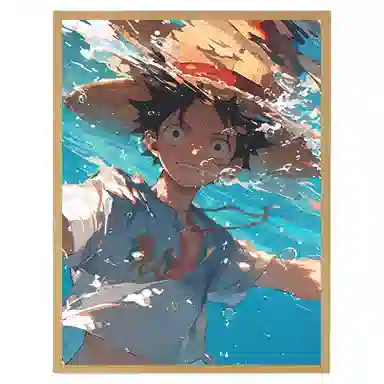 欧洛伊 动漫灯光画路飞索隆小夜灯 成品模型